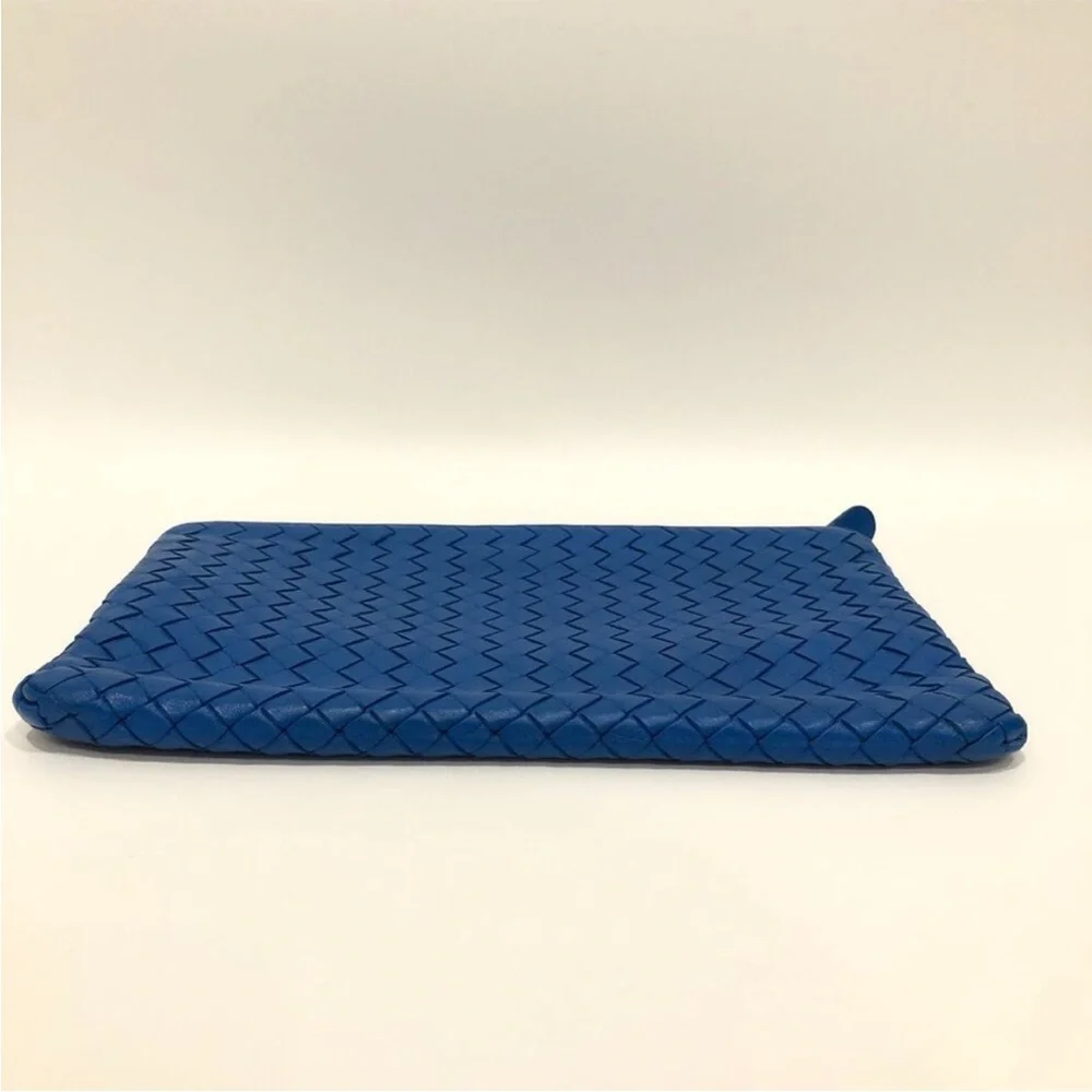 Bottega Veneta Blue Leather Zippy Pouch - Picture 4 of 14